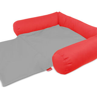 Gauty Cama Tela de sarga  Rojo y gris para Perros y Gatos