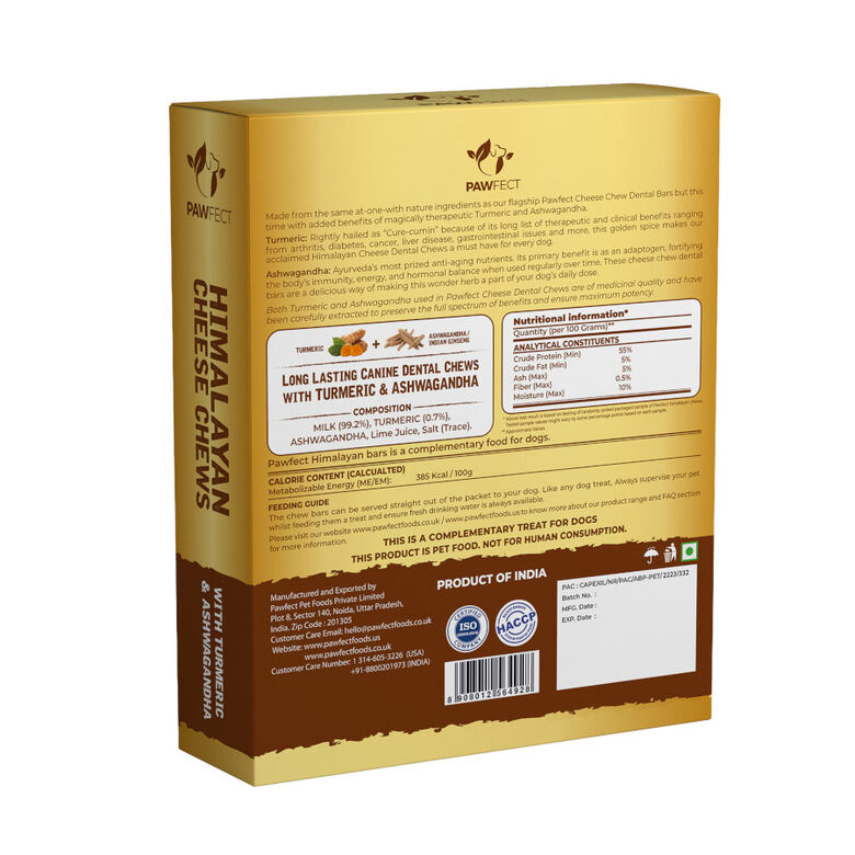 Pawfect Masticables dentales de queso del Himalaya, cúrcuma y ashwagandha thumbnail