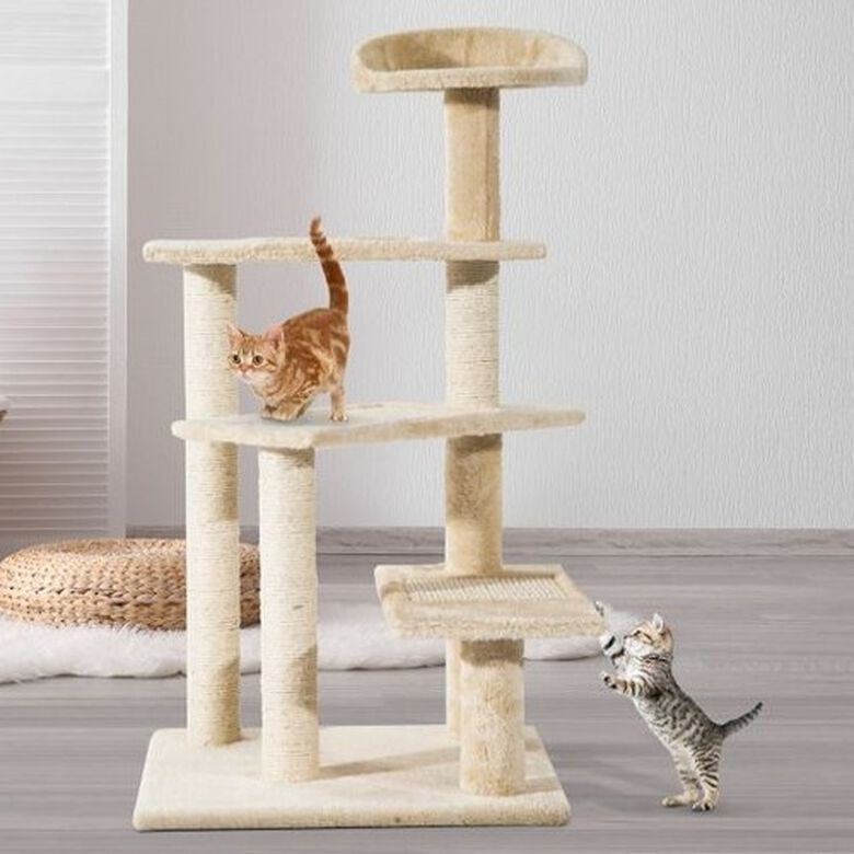 Árbol rascador PawHut para gatos color Beige thumbnail