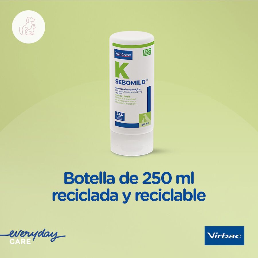 Virbac Sebomild Champú para pieles grasas en perros y gatos thumbnail