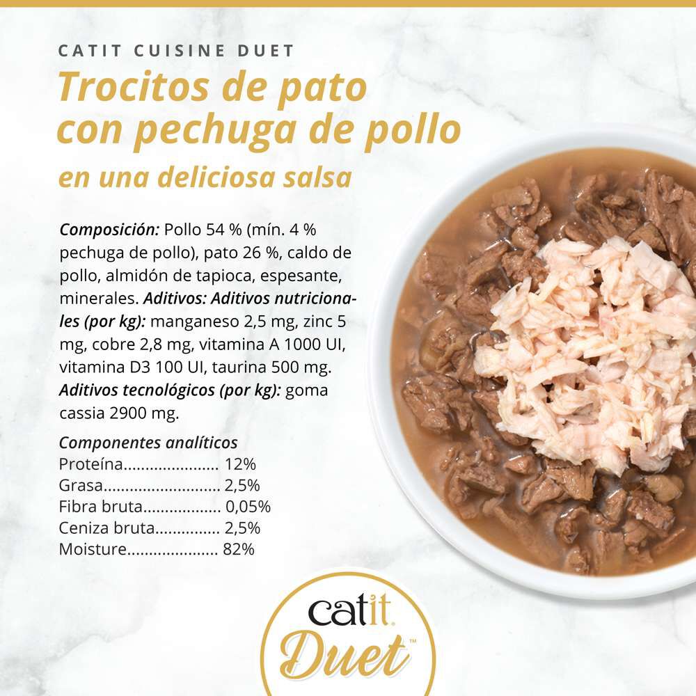 Catit Cuisine Duet Pato con Pollo, 75g, , large Imagen numero 3