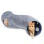 Nobleza Tunel para Gatos en Forma de S, Túnel de 2 vías para Interiores con 2 Agujeros y Bola suspendida Juguetes para Gatos, Tunel Plegable para Mascotas Juguete para Gato Conejo Hurones, L108 cm, , large indicador imagen numero 1