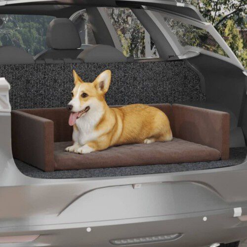 Vidaxl cama de maletero marr&oacute;n para perros, , large Imagen numero 3