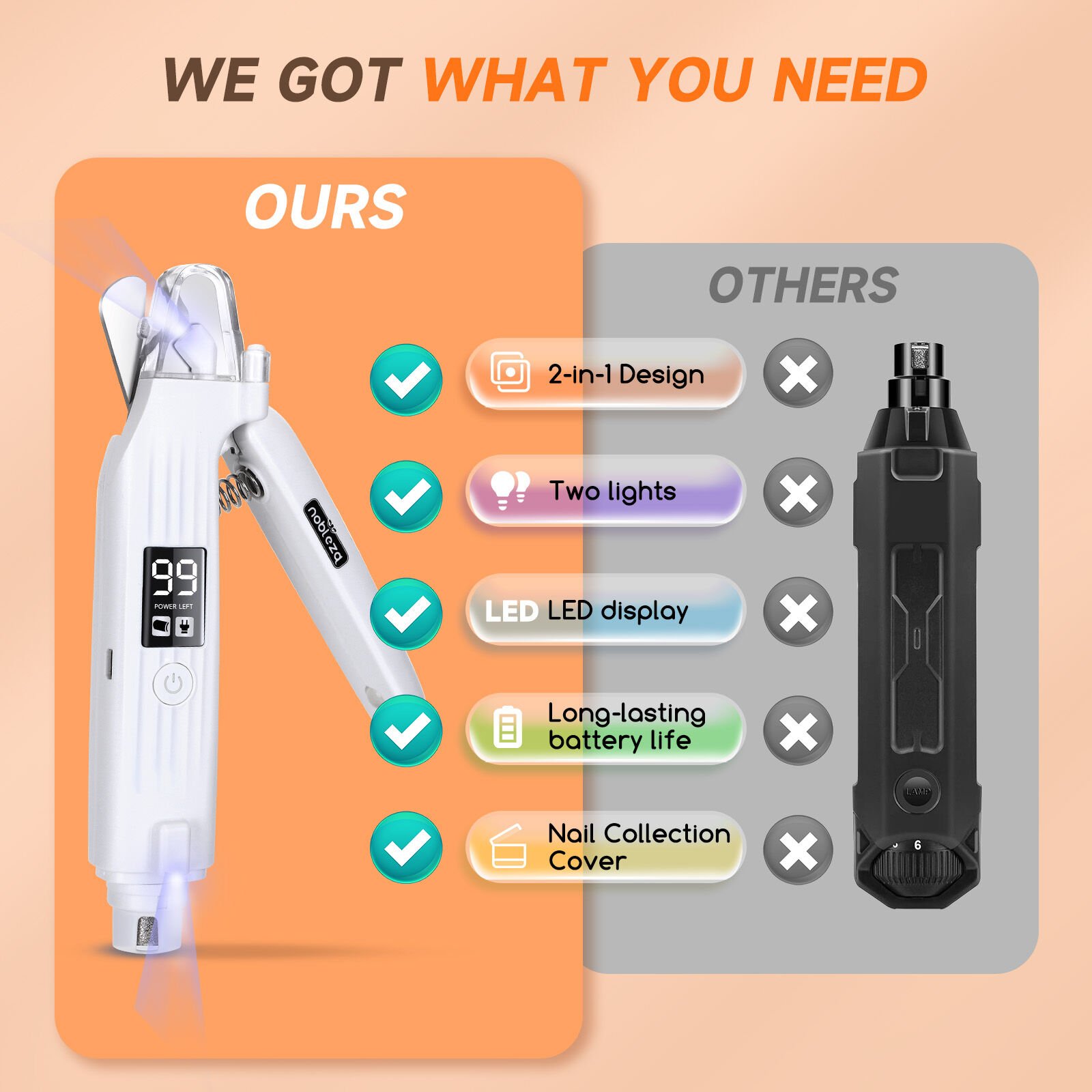 Nobleza Lima de Uñas Eléctrica para Perros thumbnail