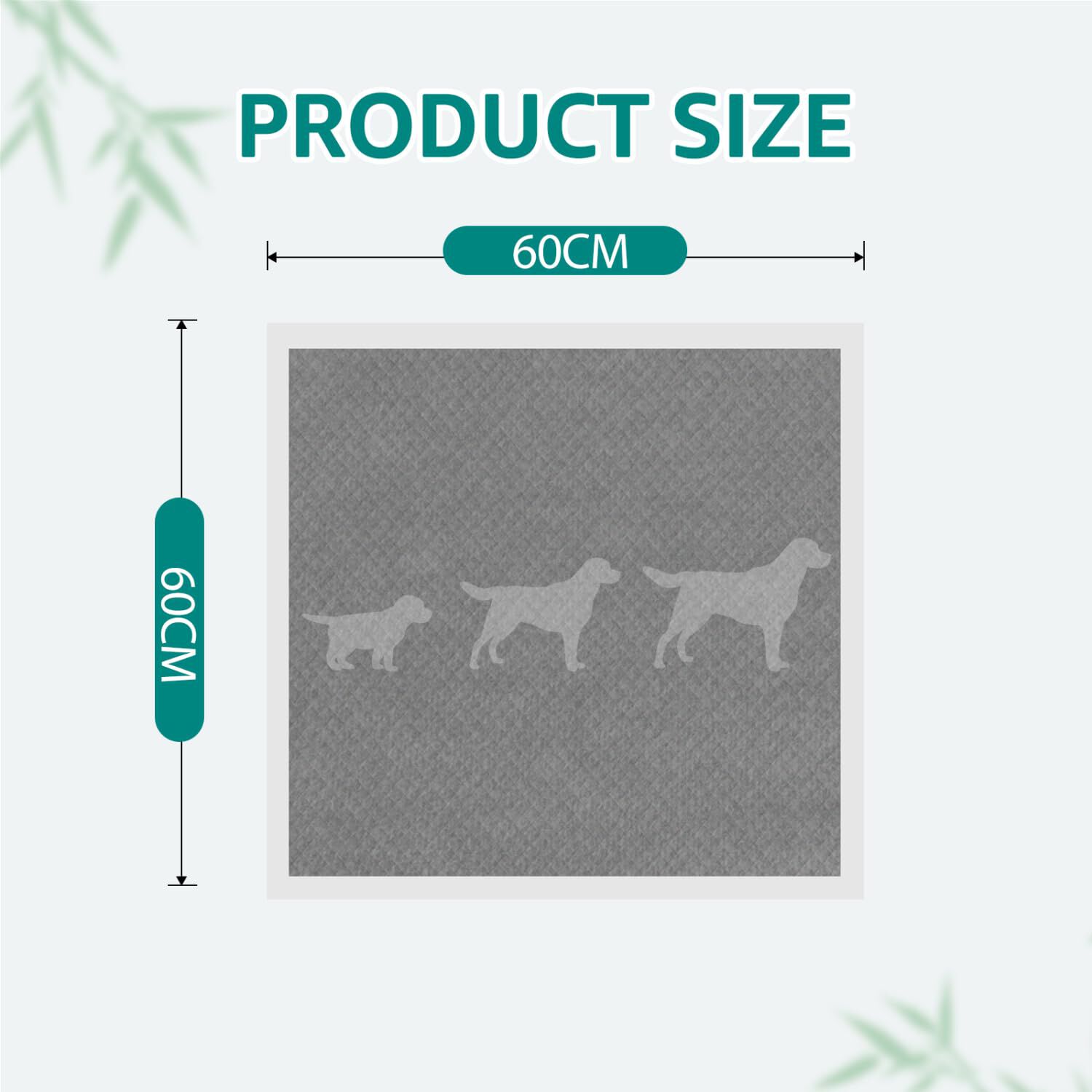 Nobleza Empapadores Perros 90x60cm (50 Unid), Carbón Activado para Control de Olores, Absorbe al Instante ¡Secado Rápido! Almohadillas de Antiderrames de Perros y Cachorros thumbnail