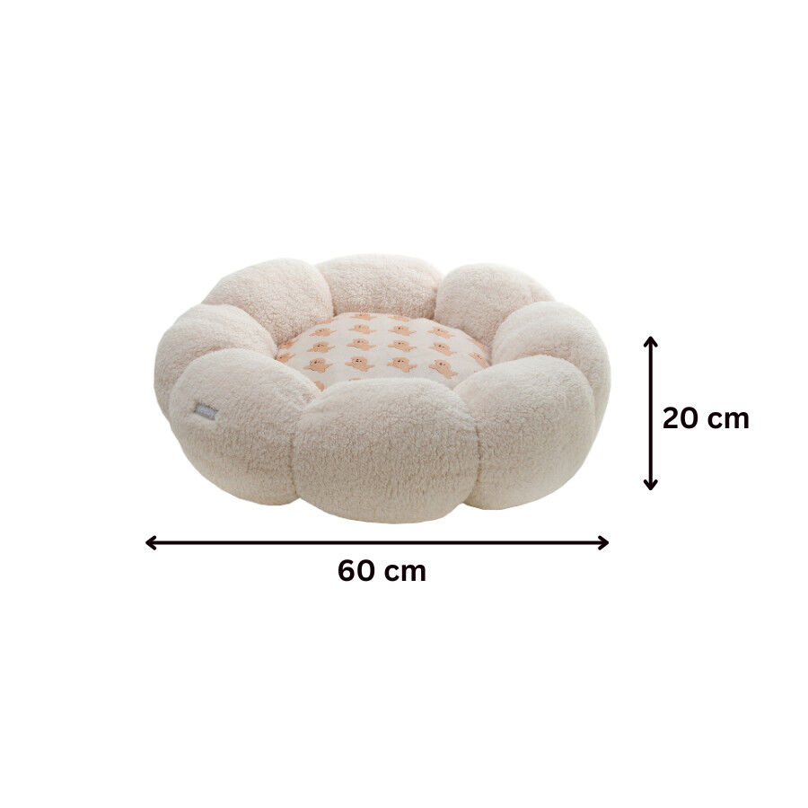 Leeby Sof&aacute; Flower Bed Beige para cachorros, , large Imagen numero 4