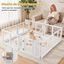 COSTWAY Parque para Cachorros Transparente con Cerradura Doble, Ventosas, F&aacute;cil Montaje, Valla de Seguridad para Perros Convertible para Interior y Exterior, 8 Paneles, , large indicador imagen numero 4
