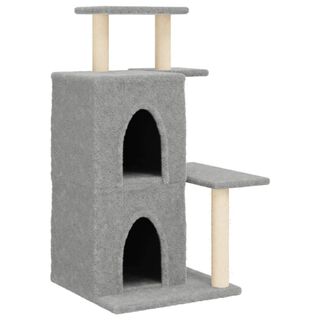 vidaXL Rascador postes de sisal color gris claro para Gatos 