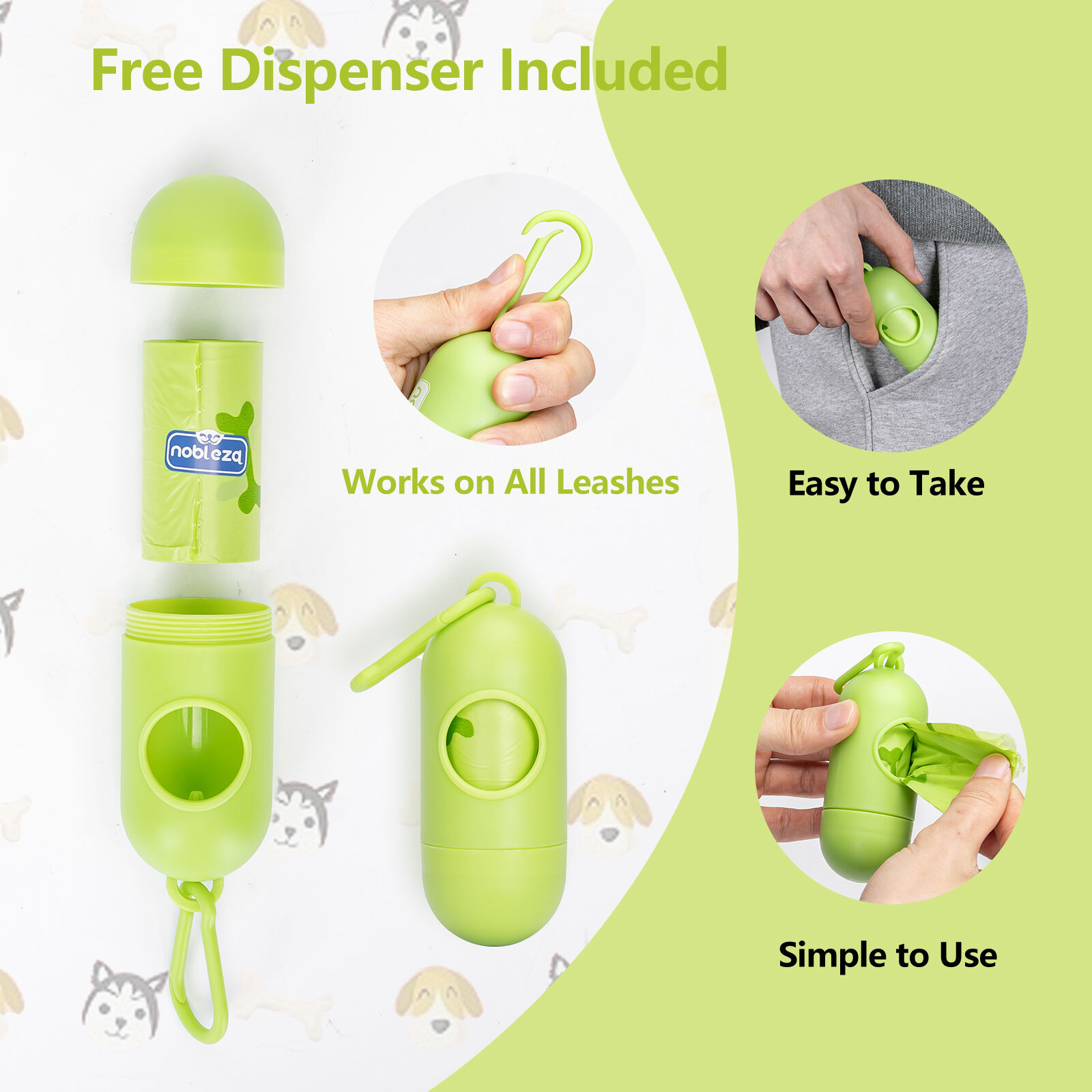 Nobleza Bolsas Biodegradables extragruesas para cacas de perro thumbnail