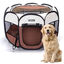Nobleza - Parque Plegable para Perros, Portátil Parque para Perros, Impermeable Parque de Juego de Tela Oxford, Jaula Octagonal para Cachorros, Gatos, Perros, Conejos, 72x72x45cm(Marrón), , large indicador imagen numero 1