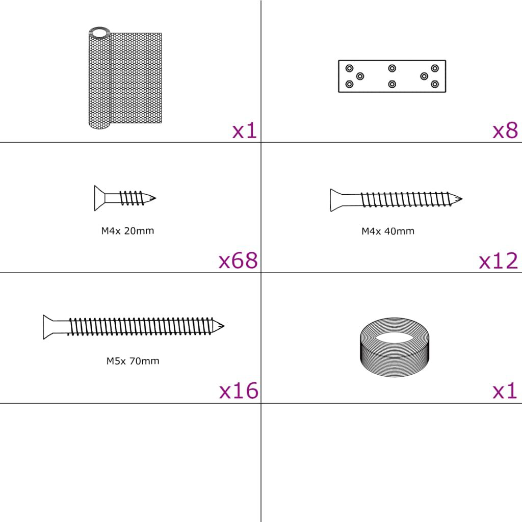 vidaXL Extensión de gallinero metal 268x100x190 cm thumbnail