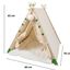 Cama Tipi Plegable para Gatos y Perros Peque&ntilde;os con Coj&iacute;n Lavable - Cueva de Madera Maciza y Lino Transpirable, Caseta de Interior Port&aacute;til y F&aacute;cil de Limpiar para Cachorros y Mascotas, , large indicador imagen numero 2