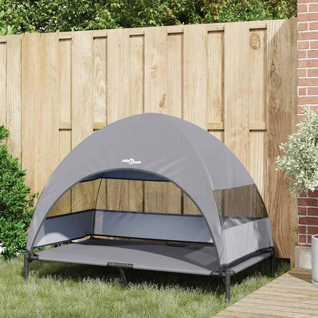vidaXL Cama Elevada para Perros Manual Gris claro 127 x 81 x 108 cm, , large Imagen numero 3