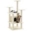 Vidaxl rascador árbol 4 pisos con casa crema para gatos, , large indicador imagen numero 2