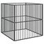 vidaXL Corralito para perros con 20 paneles acero galvanizado negro, , large indicador imagen numero 13