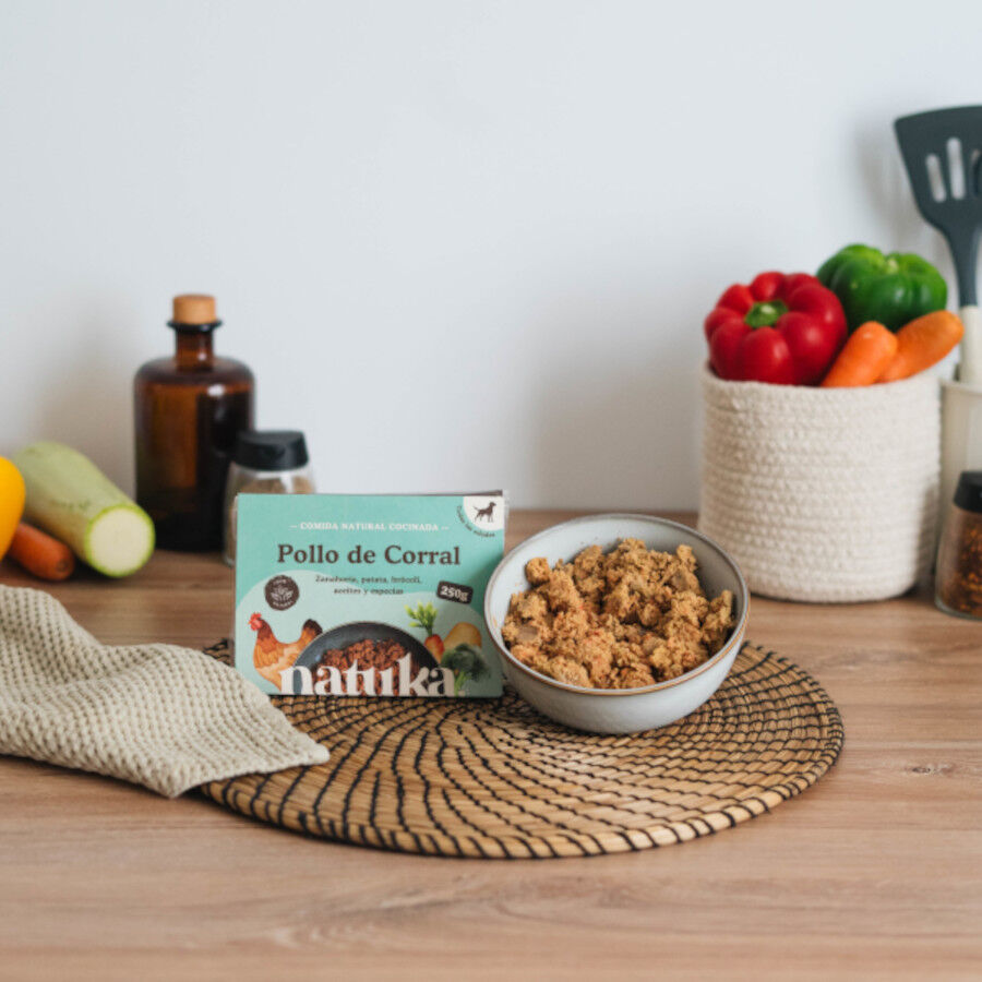 Comida para perros. Men&uacute; cocinado de pollo de corral, , large Imagen numero 3