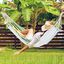 Outsunny Hamaca de Algod&oacute;n para Jard&iacute;n 200x150 cm Hamaca Colgante Port&aacute;til Carga M&aacute;x. 180 kg para Acampar Piscina Camping Rayas Multicolor, , large indicador imagen numero 2