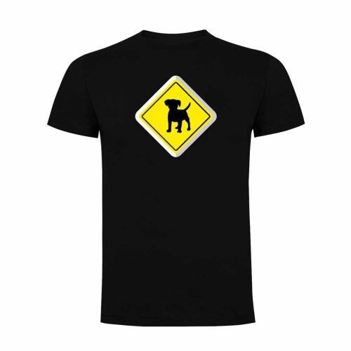Camiseta hombre The Pet Lover &quot;Placa permitido perros&quot; color Negro thumbnail