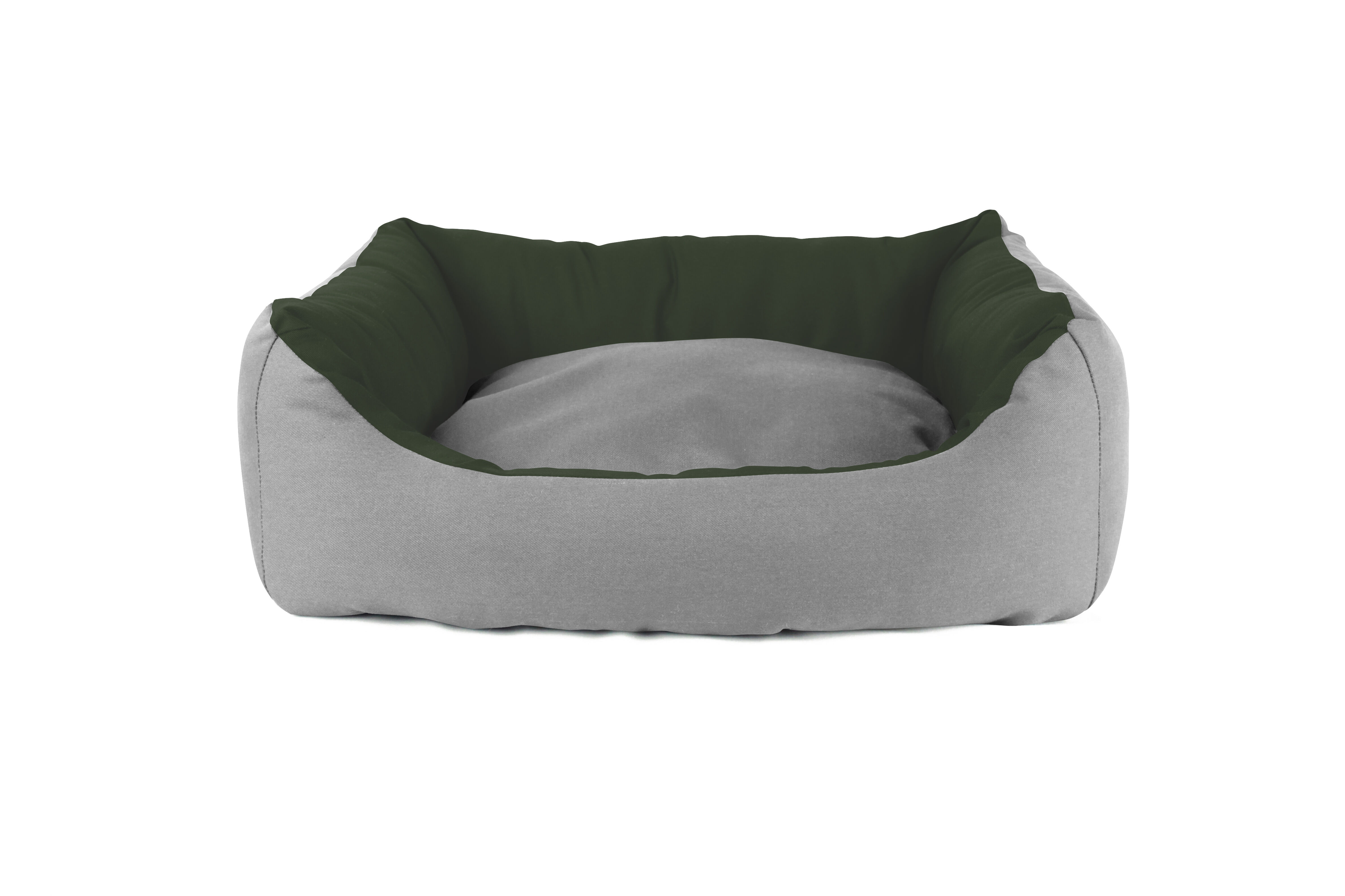Gauty Cama Rectangular para Perros y Gatos  Tela de sarga - Gris y verde, , large Imagen numero 1
