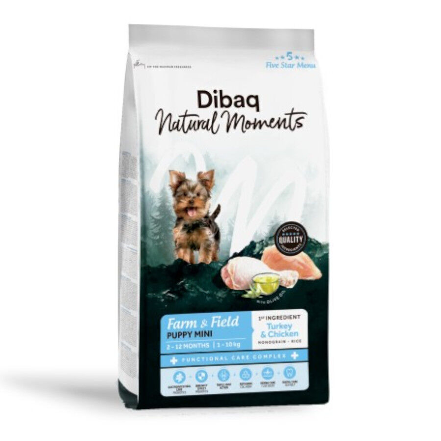 2 kg Dibaq Natural Moments Pienso Mini Pavo y Pollo para cachorro, , large Imagen numero 1