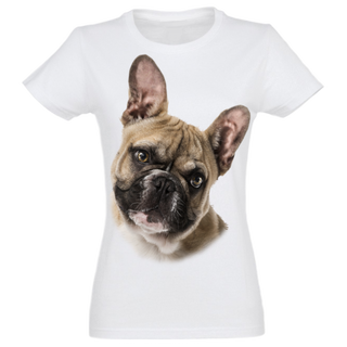 Camiseta Mujer Bulldog Francés color Gris