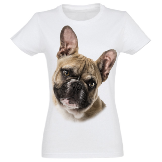 Camiseta Mujer Bulldog Francés color Gris, , large image number null