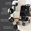 COSTWAY Cochecito para Mascotas Plegable, Cochecito de Mascotas de 4 Ruedas para Gatos/Perros, Carrito para Gatos con Cesta de Almacenamiento para Mascotas, Ventana de Malla, impermeable (Negro), , large indicador imagen numero 2