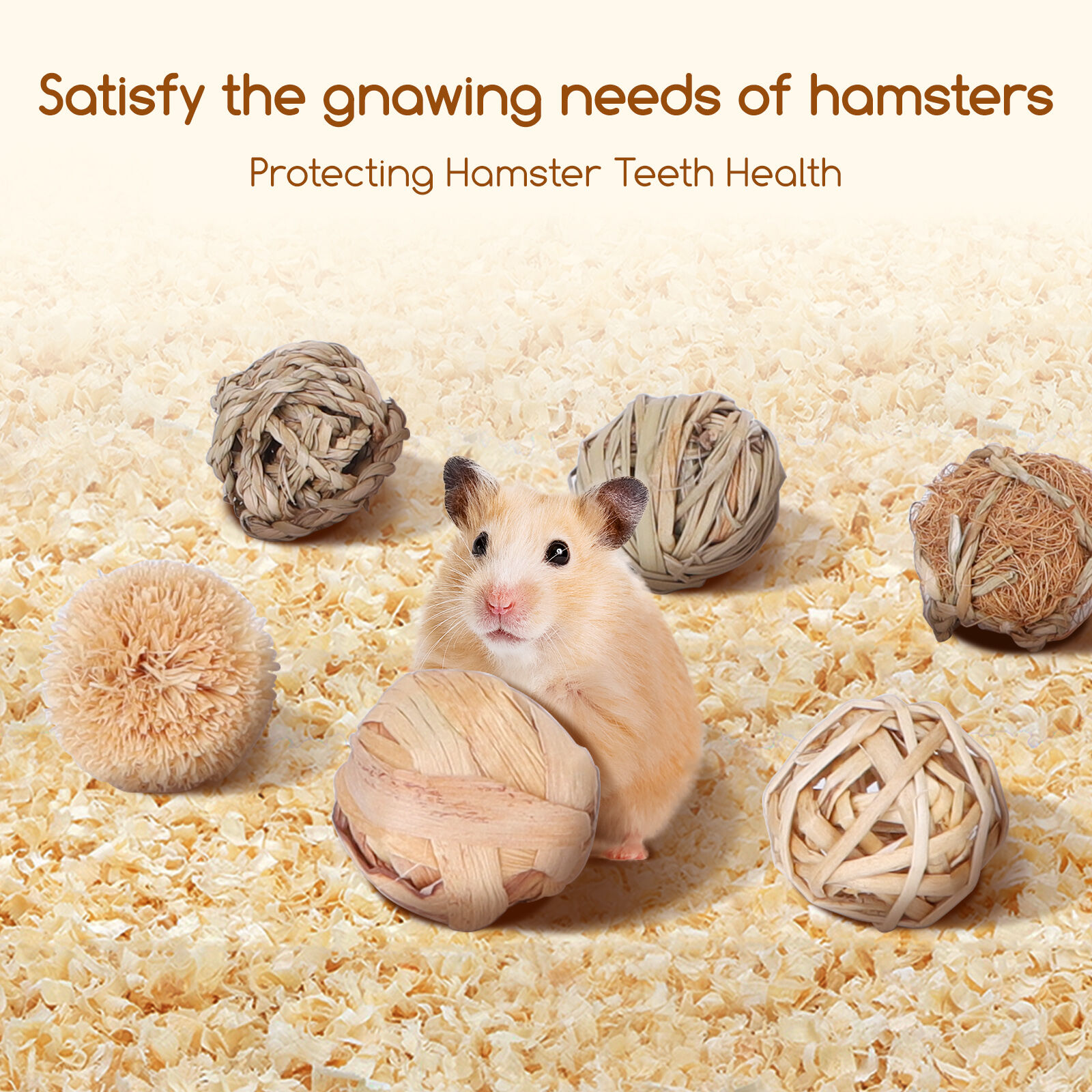 Nobleza Lote de 6 Pelotas de Hierba para Hamsters thumbnail