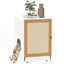 PawHut Arenero para Gatos Blanco y Roble, , large indicador imagen numero 1