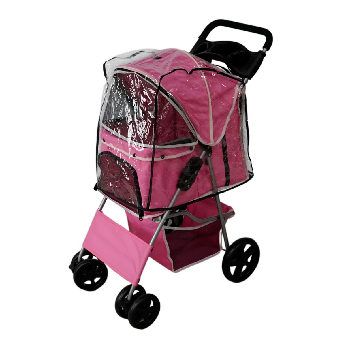 Cochecito para Mascotas con Cubierta de Lluvia - Rosa, , large Imagen numero 4