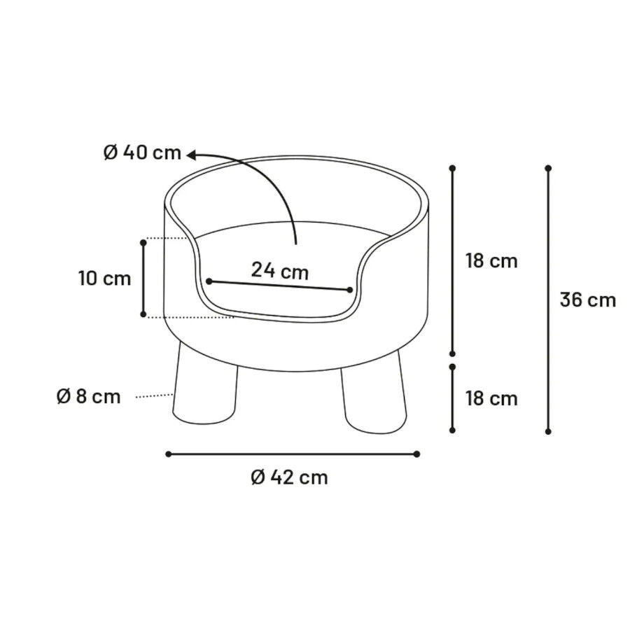 Flamingo Anas Sofá Marrón para perros y gatos thumbnail