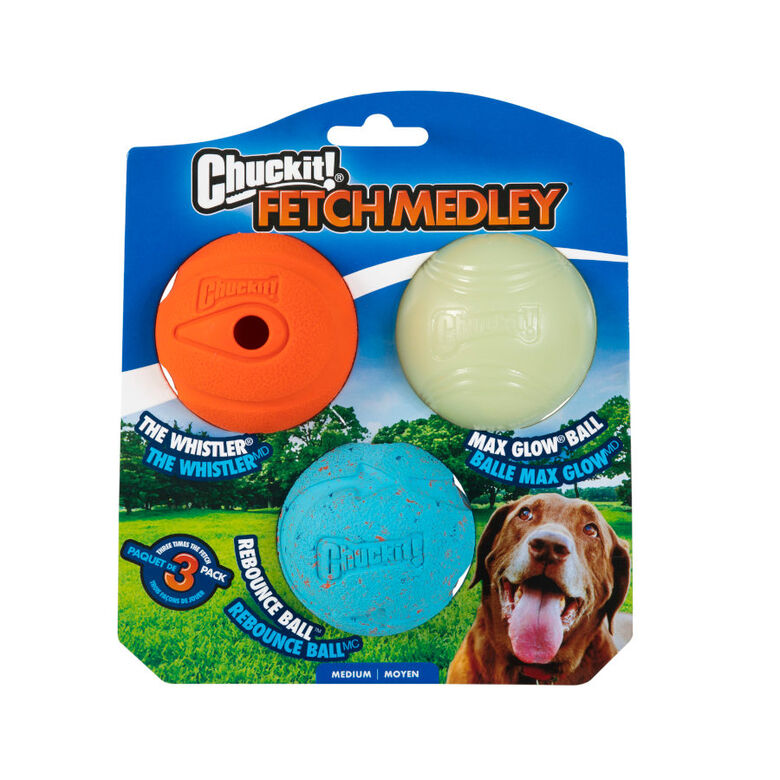 Chuckit! Fetch Medley Set de Pelotas para perros – Pack 3 thumbnail