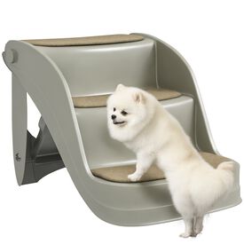 PawHut Escalera para Perros Gris