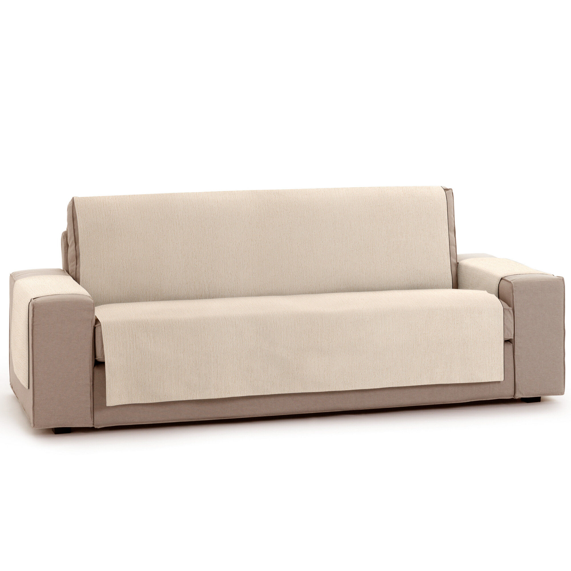 Vipalia Protector Funda Sillon 1 Plaza o Relax. Chenilla Lisa. Dise&ntilde;o Elite. Color Marfil. 1 Plaza, , large Imagen numero 7