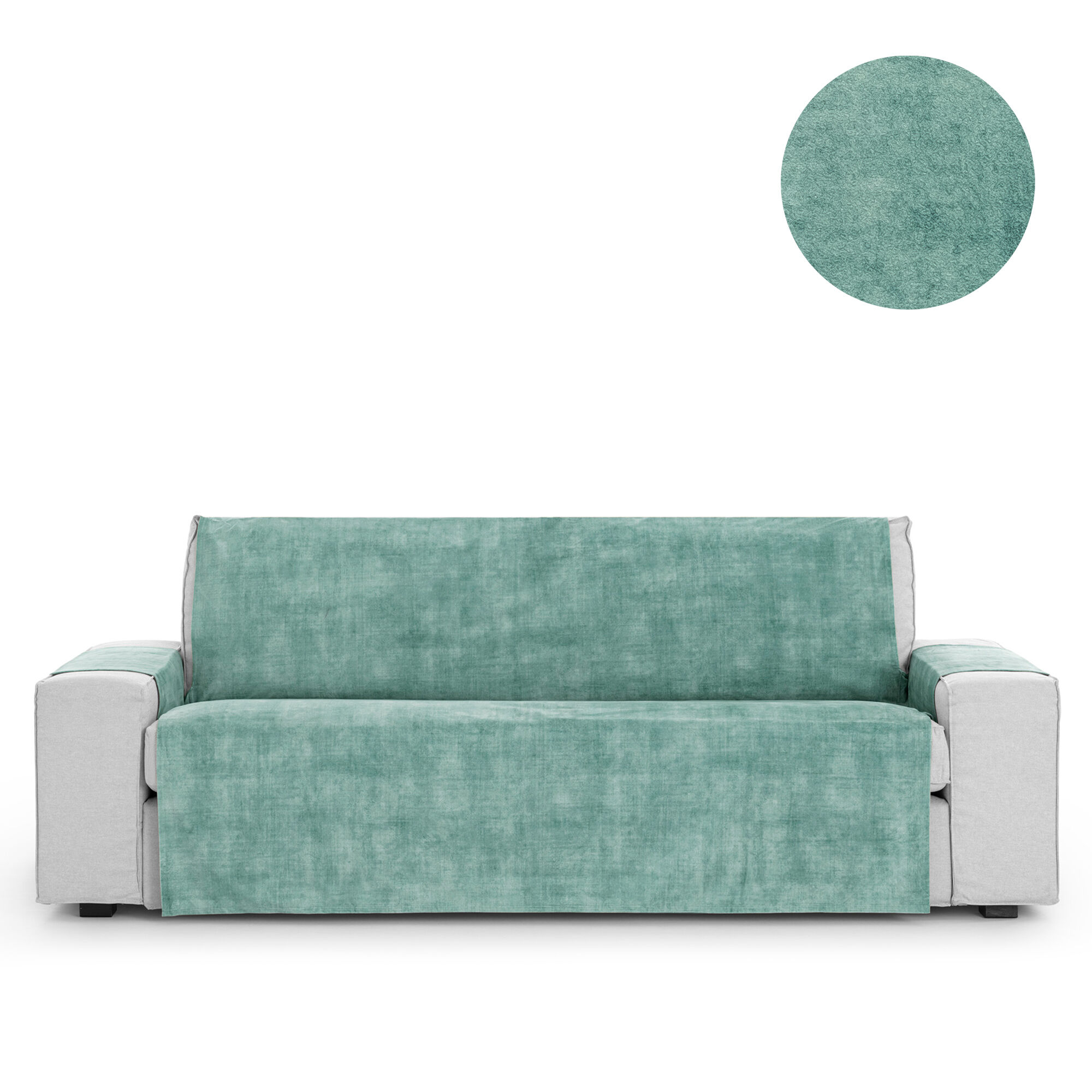 Cubre Sof&aacute; Protector Antimanchas acabado aterciopelado Verde 1 Plaza 55 cm (60-110 cm), , large Imagen numero 6