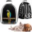 Mochila para transporte de mascotas gato, perro o aves Transportín de plástico rígido y tela, , large indicador imagen numero 3