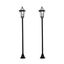 Outsunny 2 Farolas Solares negras impermeable IP44 para jardín, , large indicador imagen numero 1