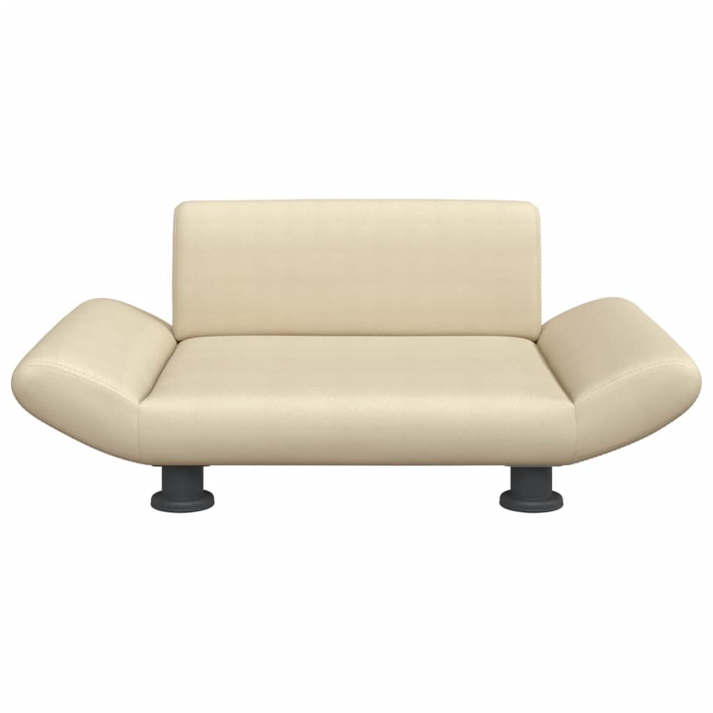 vidaXL Cama para perros de tela crema 70x45x28 cm, , large Imagen numero 2