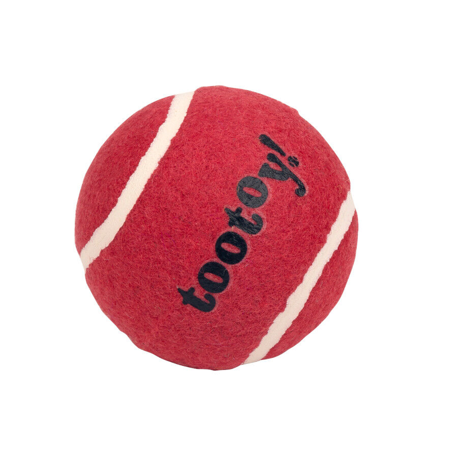 Tootoy! Chase Squeaker Ball Roja pelota de tenis para perros thumbnail