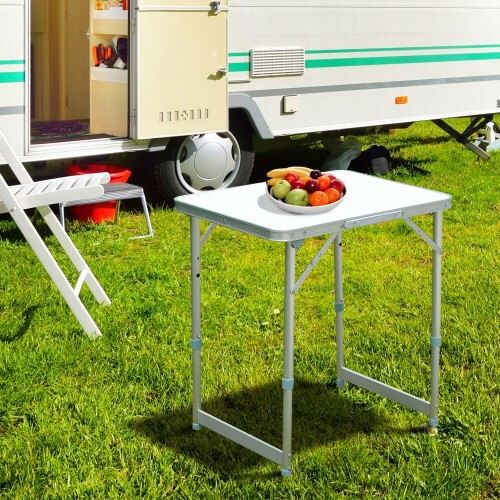 Mesa de camping plegable Outsunny color Blanco