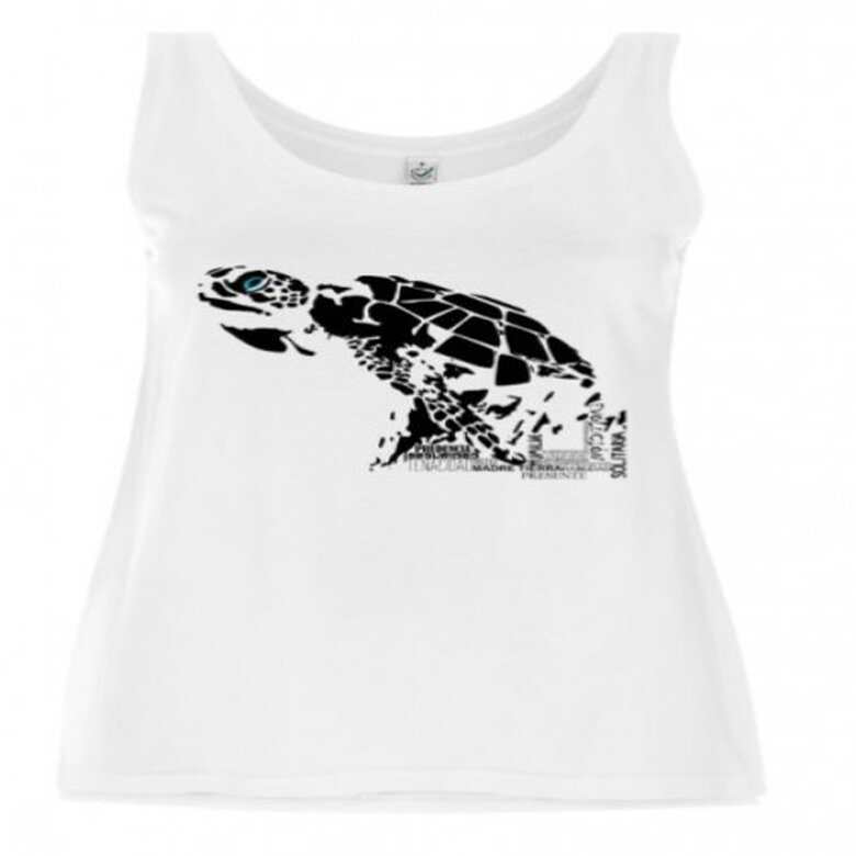 Camiseta tirantes  mujer tortuga color Blanco, , large image number null