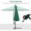 Outsunny Conjunto de Sombrilla Verde Oscuro, , large indicador imagen numero 4