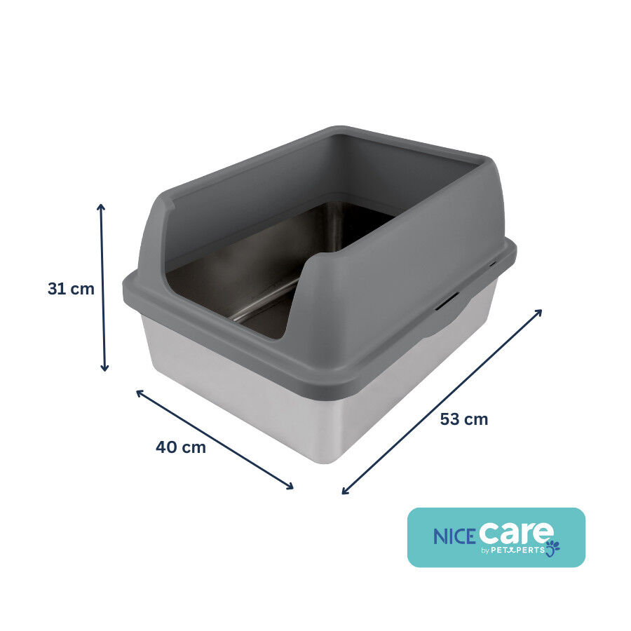 Nice Care Arenero Abierto Acero para gatos, , large Imagen numero 2