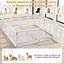 COSTWAY Parque para Cachorros Transparente con Cerradura Doble, Ventosas, F&aacute;cil Montaje, Valla de Seguridad para Perros Convertible para Interior y Exterior, 8 Paneles, , large indicador imagen numero 3
