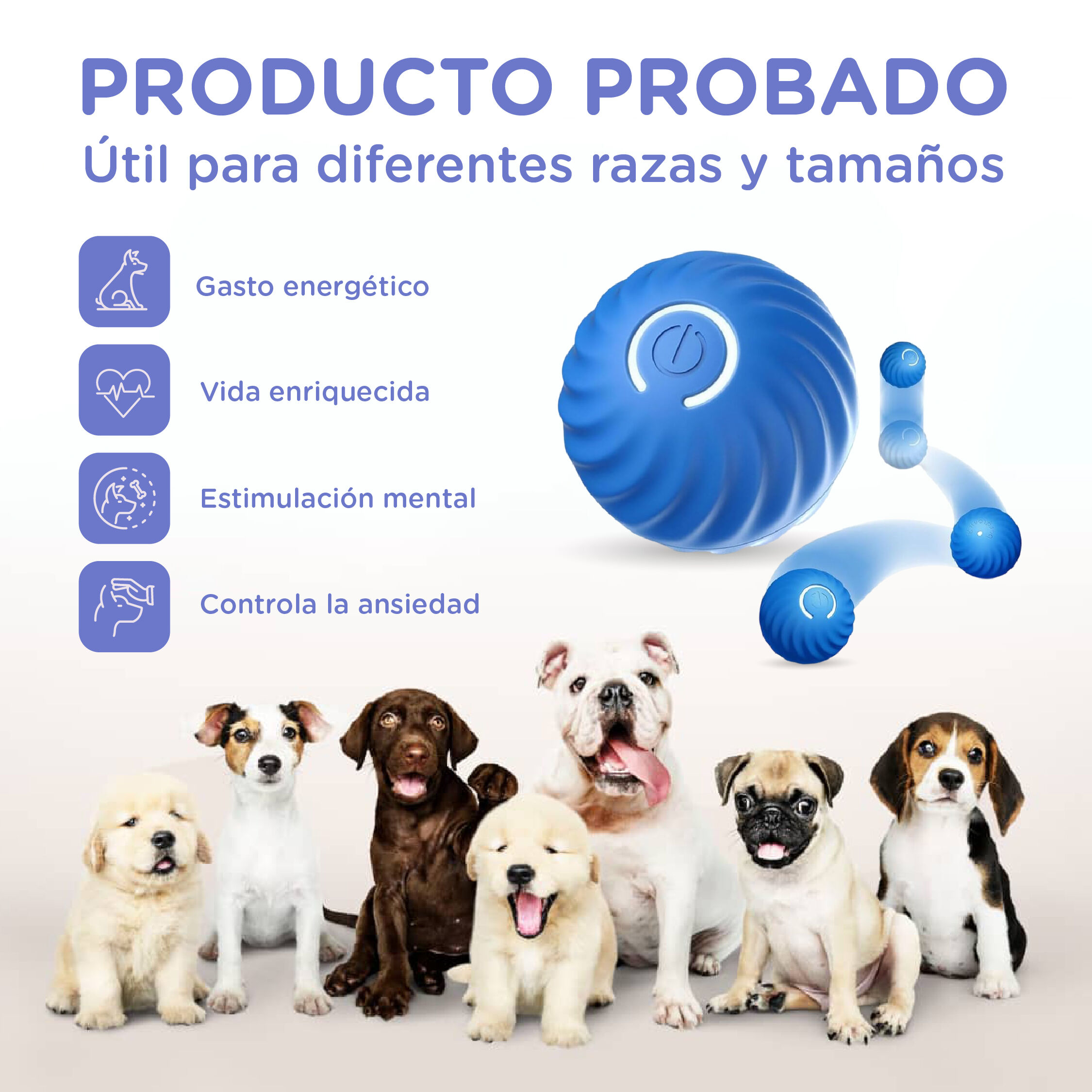 Pelota Interactiva Inteligente con Luces LED para Perros &ndash; TheKingPet, , large Imagen numero 2