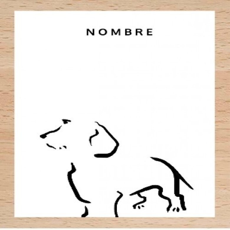 Ilustración de Terrier con marco de madera color Blanco, , large image number null