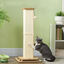 PawHut Poste Rascador para Gatos 87 cm Rascador para Gatos Arañador para Gatos con Bola Colgante Juguete de Pelota de Pista y Poste de Sisal Roble, , large indicador imagen numero 2
