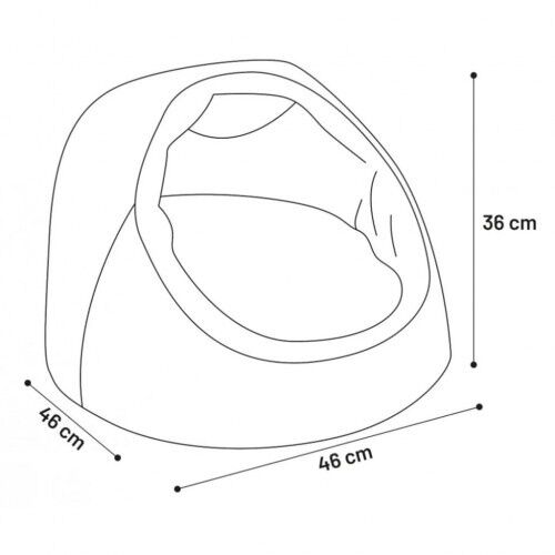 Flamingo dorsa cueva de poli&eacute;ster gris para mascotas, , large Imagen numero 5