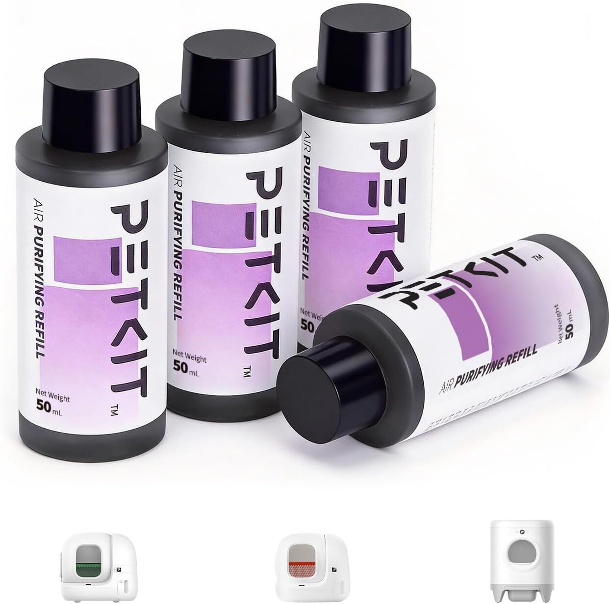 PETKIT Recambios purificantes, compatibles con Pura MAX 2 y Pura X, repuesto para eliminador de olores (4 botellas), , large Imagen numero 1