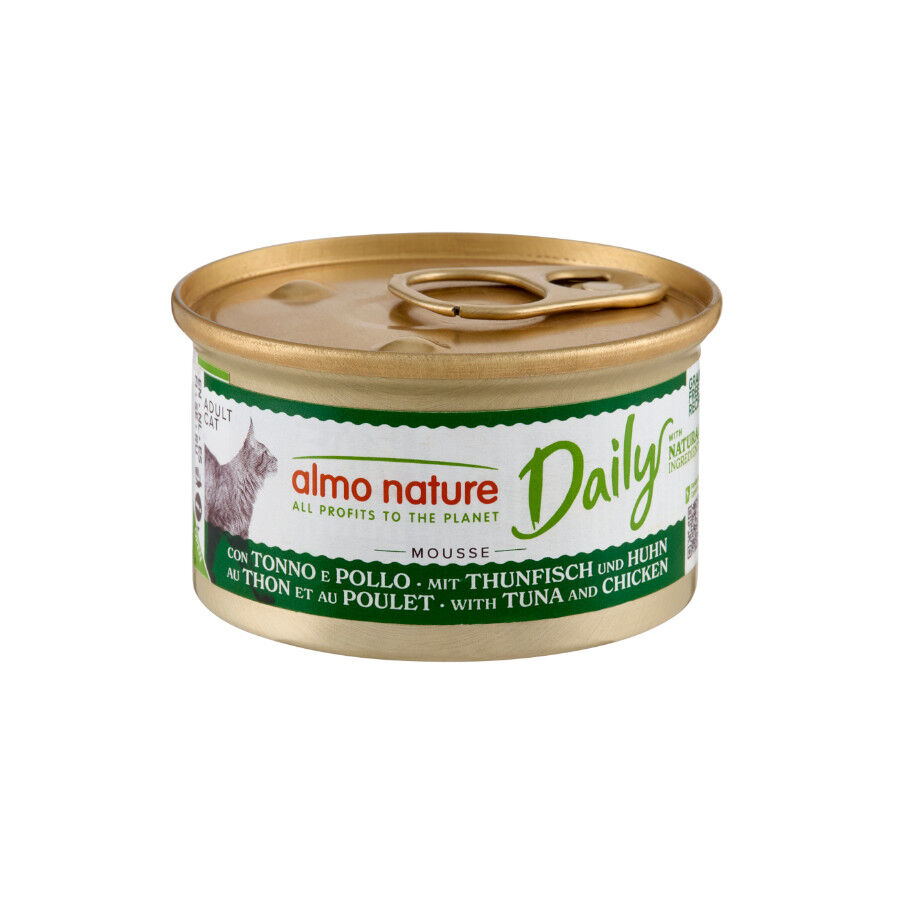 85 g &nbsp;Almo Nature Daily Menu Mousse de At&uacute;n y pollo lata para gatos , , large Imagen numero 1